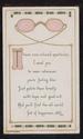 Arts & Crafts ~Rose Colored Glasses~ Poem Postcard