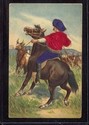 Silk Cowboy Ropes Cattle 1909 Vintage Postcard-ee2