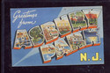 1955 Linen Greetings From Asbury Park Postcard-nn8