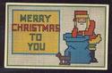 Arts & Crafts Santa Claus Checkerboard Postcard-jj