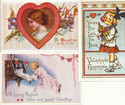 7 Valentine Cupids Hearts & Children Valentine Rep