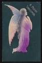 AIRBRUSHED CHRISTMAS ANGEL EMBOSSED POSTCARD-bb87