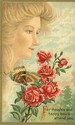 Beautiful FANTASY LADY Butterfly & Roses Postcard-