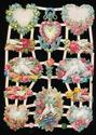 COLLAGE SHEET DOVES HEARTS & ROSES for SCRAPBOOK-s