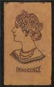 Lady of Innocence Old Vintage Leather Postcard-ff2