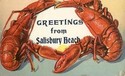 Greetings Salisbury Beach LOBSTER BORDERS Postcard