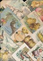 100 BIG LOT  EASTER Postcards RABBITS CHICKS FLOWE
