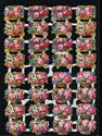 Flowers in Baskets Victorian Die-Cut Scrap Sheet-s