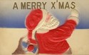 Novelty Embossed Santa Claus Christmas Postcard-hh