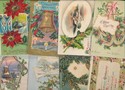 Beautiful Lot of  8 Christmas Postcards-Vintage-qq