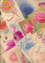 ESTATE LOT of 22 AIRBRUSHED FLOWERS GREETINGS POST