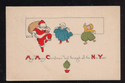 Rare Santa Claus Christmas postcard by Woehler-pp3