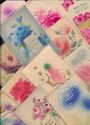 18 AIRBRUSHED FLOWERS GREETINGS POSTCARDS LOT-qq57