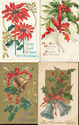 Lot of 4 Vintage Embossed Christmas Postcards-zz51