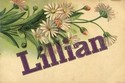 Antique Name Card " LILLIAN " Greetings Postcard-g