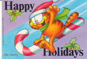 1978 Garfield The Cat Happy Holidays & Candy Cane 