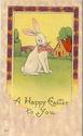 Bunny Rabbit with Bow Easter Holiday Postcard-jj81