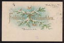 1899 Christmas Birds Pine Branches Very Old FROHLI