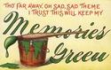 Keep Your Memories Green Paint Can COMIC POSTCARD-