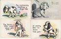 Cute Lot of 4 Comic DOGS Vintage Postcards-rr286