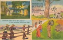 30 ESTATE Lot 1940s LINEN ERA HUMOR COMIC FUNNY PO