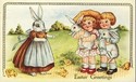 Mama Dressed Rabbit & Bunnys Kids Easter Postcard-