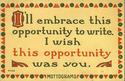 Excellent Arts & Crafts ~WRITE~ Poem Postcard-L979