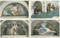 Lot of 8 Murals Library of Congress Washington DC 