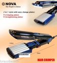 NOVA Ceramic 2 in 1 Hair Straightener Crimping Iro