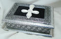 SILVER COLORED RELIQUARY DISPLAY BOX