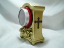 18 KT GOLD PAINTED RELIQUARY DISPLAY WITH RED RHIN