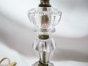 VINTAGE CLEAR GLASS BOUDOIR TABLE LAMP