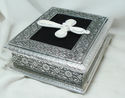 SILVER COLORED RELIQUARY DISPLAY BOX