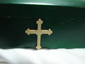 BEAUTIFUL WOODEN RELIQUARY DISPLAY BOX GREEN WITH 