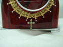 STUNNING DOUBLE SIDED BURGUNDY RELIQUARY BOX