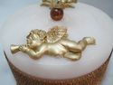 BEAUTIFUL MARBLE AND BRASS CIBORIUM/RELIQUARY DISP