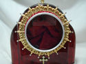 STUNNING DOUBLE SIDED BURGUNDY RELIQUARY BOX