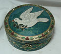 BEAUTIFUL METAL AND ENAMEL CHRISTMAS TRINKET BOX