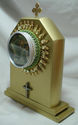 18 KT GOLD PAINTED DOUBLE SIDED RELIQUARY DISPLAY 