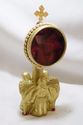 18 KT GOLD PAINTED CHERUB RELIQUARY DISPLAY RED VE