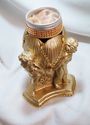 MAGNIFICENT 18 KT GOLD PAINTED CHERUB RELIQUARY DI