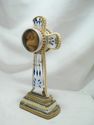 DOUBLE SIDED GLASS CROSS RELIQUARY DISPLAY