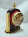 BEAUTIFUL WOOD CHERRY AND BRASS RELIQUARY DISPLAY