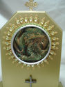 18 KT GOLD PAINTED DOUBLE SIDED RELIQUARY DISPLAY 