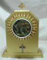 18 KT GOLD PAINTED DOUBLE SIDED RELIQUARY DISPLAY 