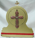 18 KT GOLD PAINTED WOOD RELIQUARY DISPLAY BOX