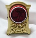 18 KT GOLD PAINTED RELIQUARY DISPLAY WITH RED RHIN