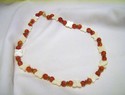 BEAUTIFUL MOTHER OF PEARL AND CARNELIAN NECKLACE