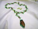 AWESOME HANDCRAFTED NATURAL STONE/GLASS NECKLACE S