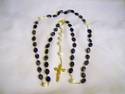 HANDCRAFTED LAPIS ROSARY WITH MOTHER OF PEARL